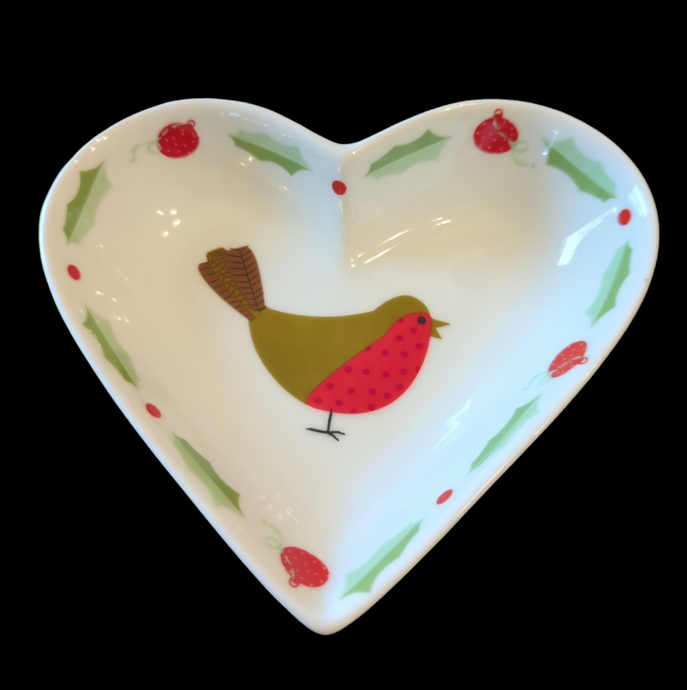 Aynsley china heart shaped Christmas dish